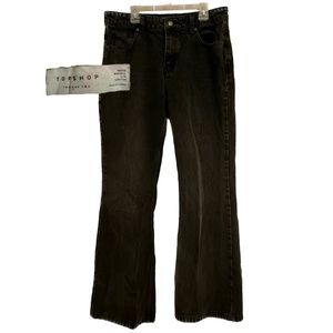 Topshop 90s Flare Jeans - Washed Black